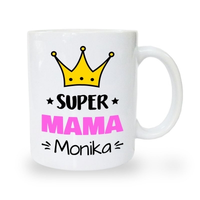 Kubek na dzień matki Super mama + imię